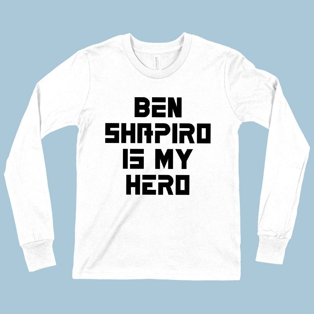 62258-930c1e.jpeg Kids' Ben Shapiro Is My Hero Long Sleeve T-Shirt - Ben Shapiro T-Shirt - Ben Shapiro Merchandise Kids & Baby Kids' Clothing Color : White|True Royal Blue|Black