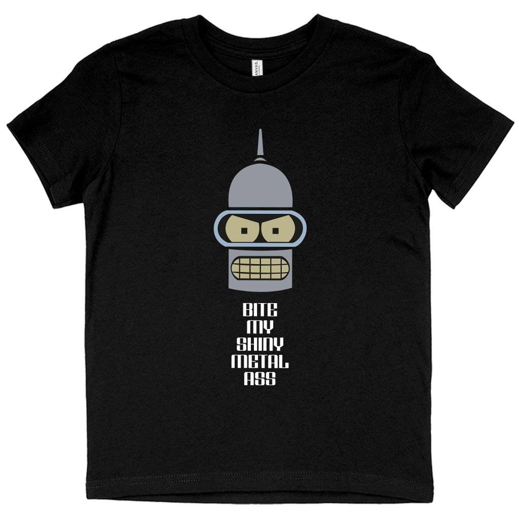 62260-d6b0ca.jpeg Kids' Bite My Shiny Metal Ass T-Shirt - Bender T-Shirt - Futurama T-Shirt Kids & Baby Kids' Clothing Color : White|Black|Natural