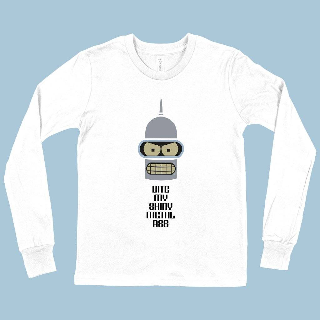 62265-60d917.jpeg Kids' Bite My Shiny Metal Ass Long Sleeve T-Shirt - Bender T-Shirt - Futurama T-Shirt Kids & Baby Kids' Clothing Color : True Royal Blue|White|Black