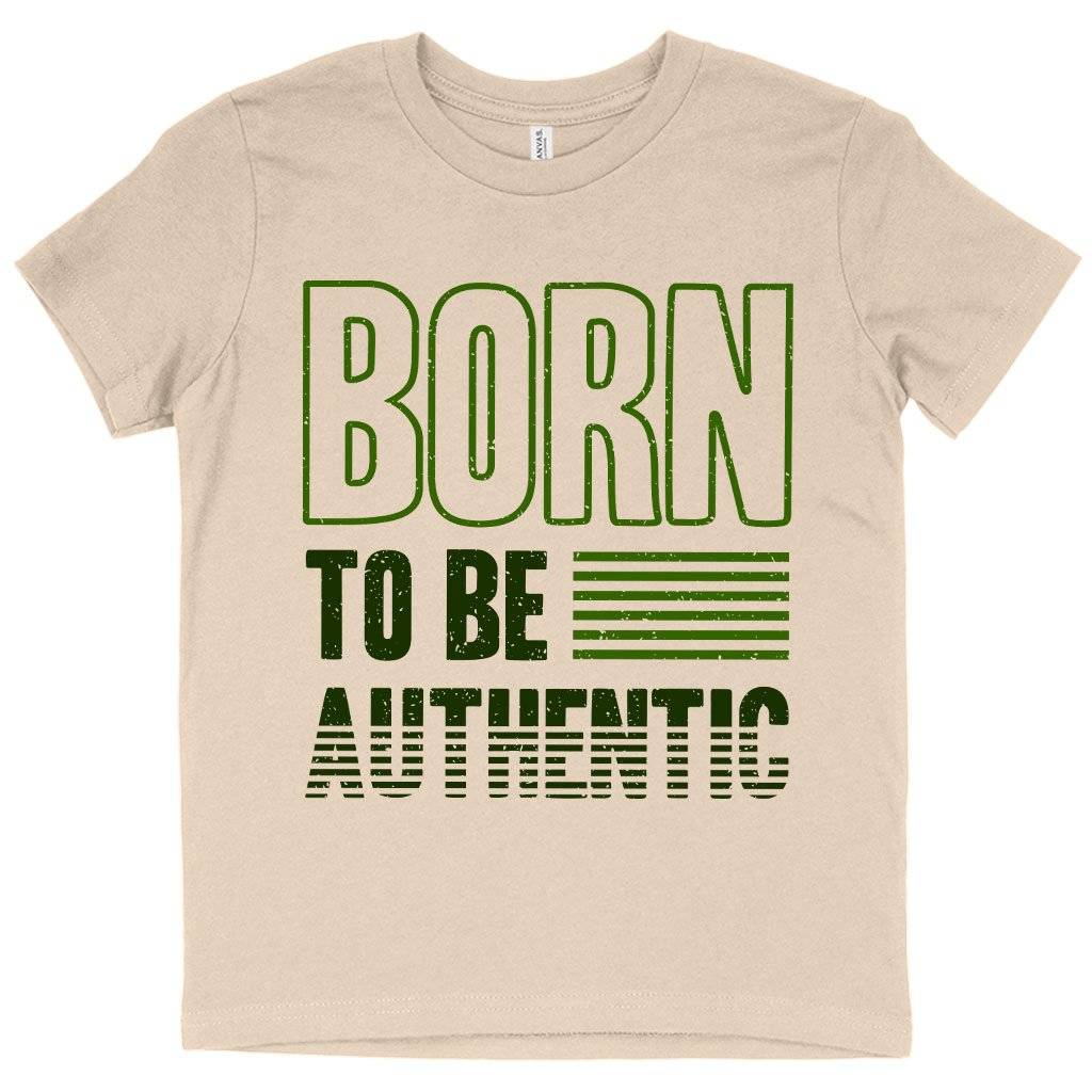 62268-93a25b.jpeg Kids' Born to Be Authentic T-Shirt - Authentic Vintage T-Shirts Kids & Baby Kids' Clothing Color : White|Natural|Columbia Blue