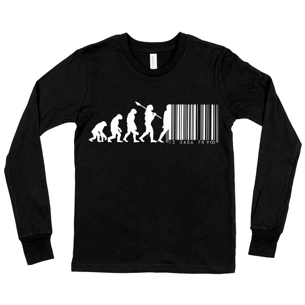 62274-614065.jpeg Kids' Human Barcode Long Sleeve T-Shirt Kids & Baby Kids' Clothing Color : True Royal Blue|Black|Heather Yellow Gold