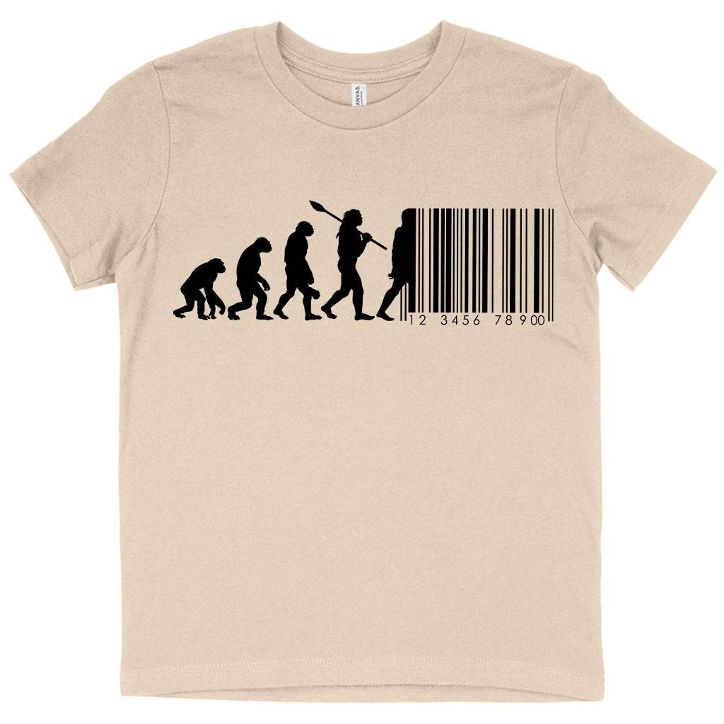 62276-d5a920.jpeg Kids' Human Barcode T-Shirt Kids & Baby Kids' Clothing Color: Natural Size: S(6/8)|M(10/12)|L(14/16)|XL(18/20)