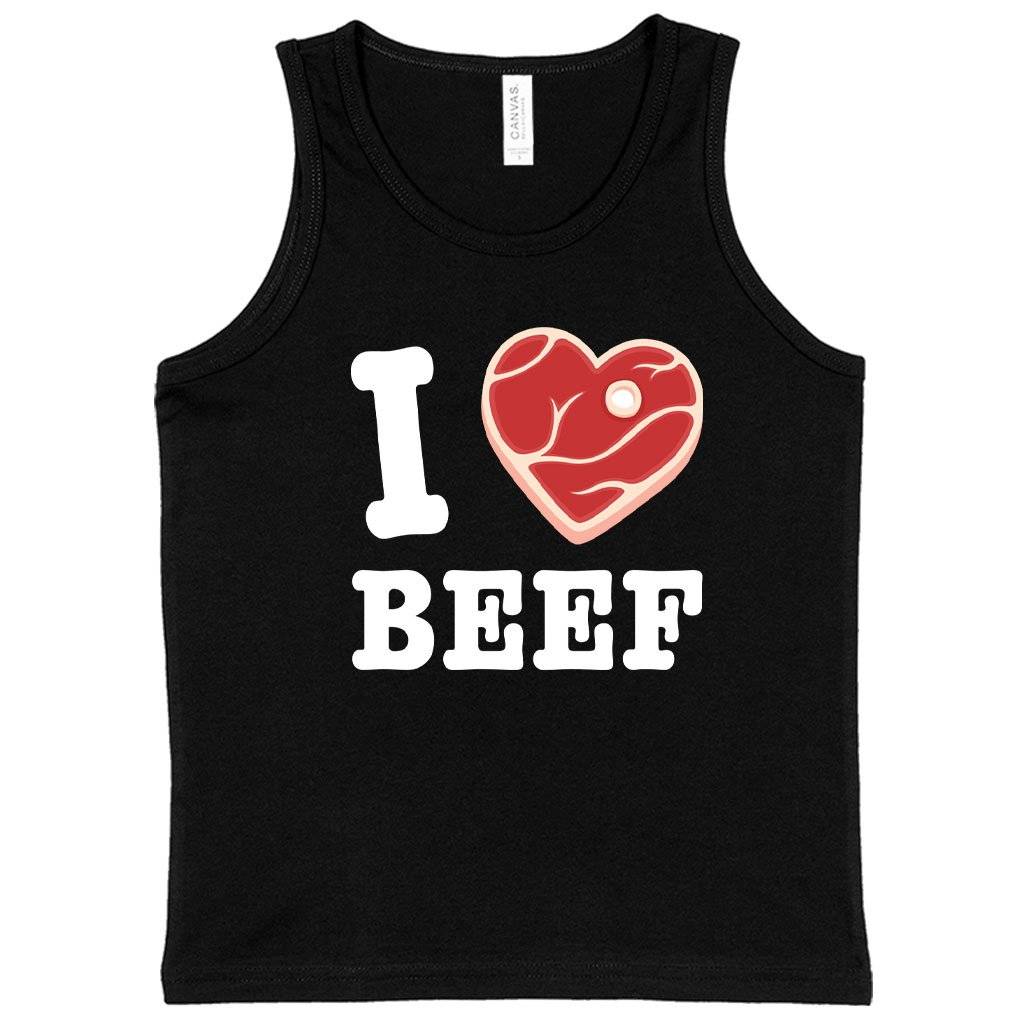 62278-733b45.jpeg Kids' I Love Beef Tank Kids & Baby Kids' Clothing Color : White|Black|Neon Blue