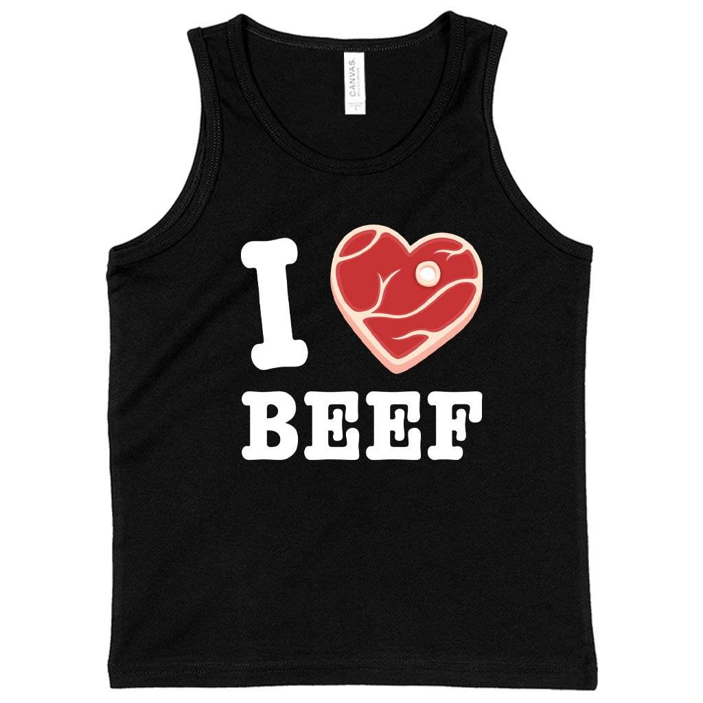 62278-e7f45b.jpeg Kids' I Love Beef Tank Kids & Baby Kids' Clothing Color : White|Black|Neon Blue