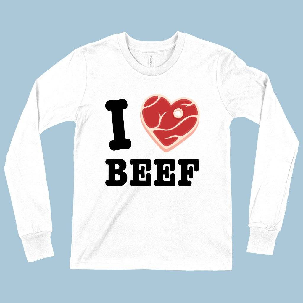 62280-cf6078.jpeg Kids' I Love Beef Long Sleeve T-Shirt Kids & Baby Kids' Clothing Color : White|Black|Heather Yellow Gold