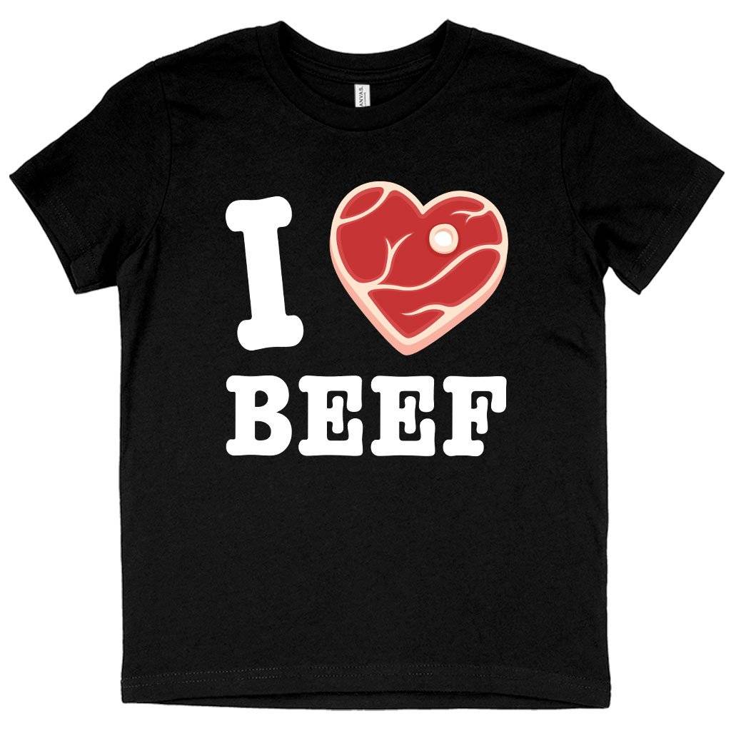 62281-88bc05.jpeg Kids' I Love Beef T-Shirt Kids & Baby Kids' Clothing Color : White|Black|Columbia Blue