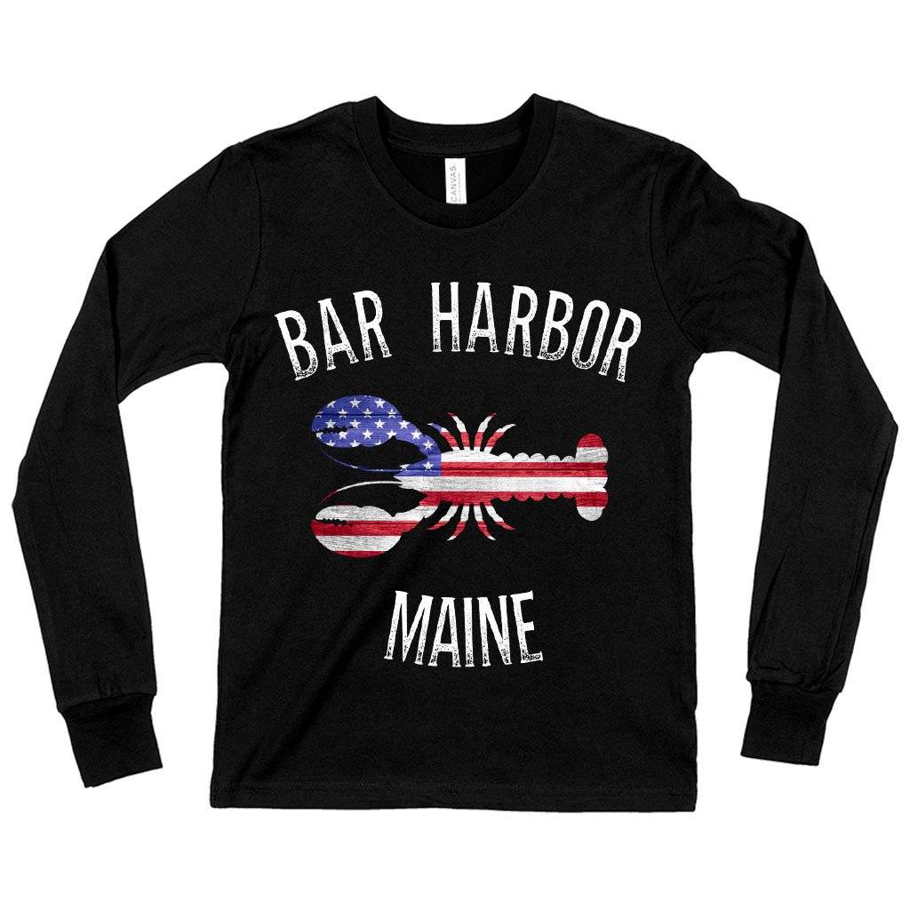 62662-6f1e1b.jpeg Kids' Bar Harbor Maine Long Sleeve T-Shirt - Bar Harbor Clothing Kids & Baby Kids' Clothing Color : Gray Triblend|Heather Yellow Gold|Black