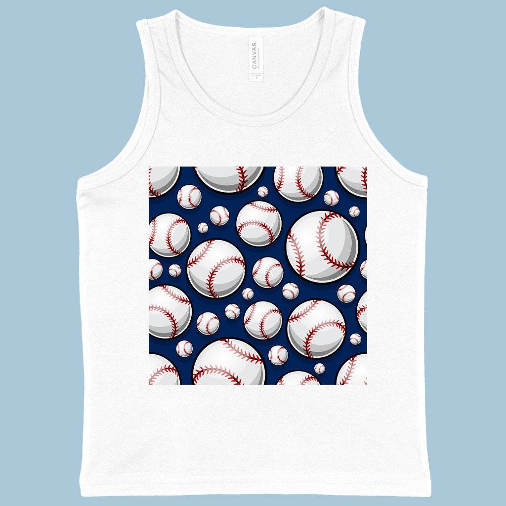 62664-6ba32e.jpeg Kids' Baseball Graphic Tank - Printed Baseball Tanks Kids & Baby Kids' Clothing Color : White|Athletic Heather|Neon Blue