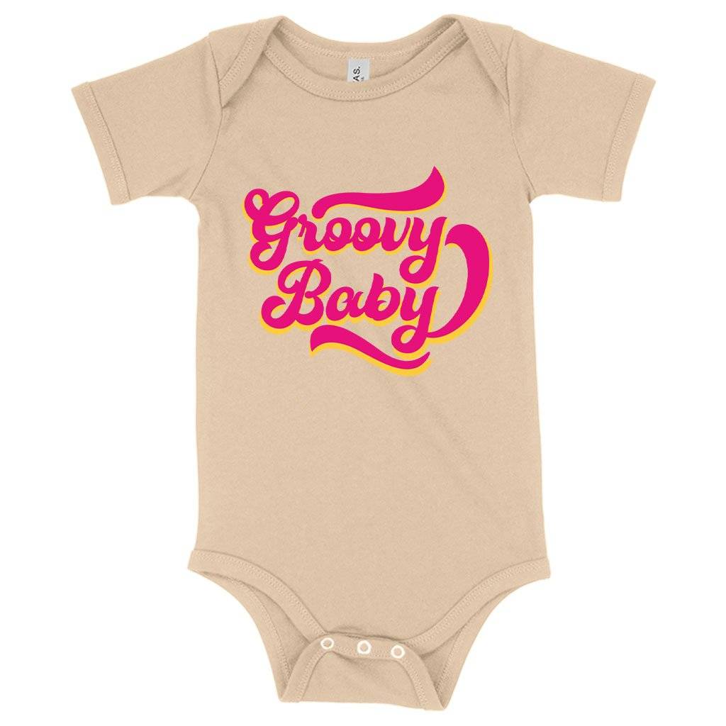 62748-df9ca8.jpeg Baby Jersey Groovy Baby Onesie - 1975 Onesie - The 1975 Merch Baby Clothing Kids & Baby Color : White|Heather Dust|Yellow