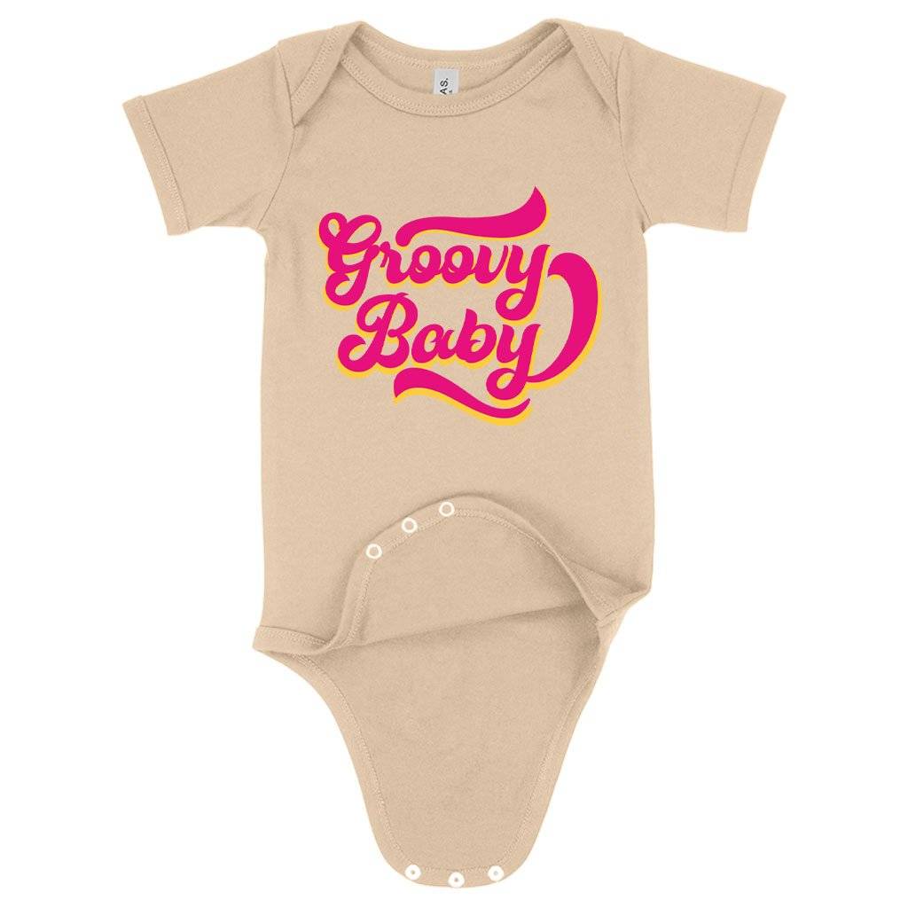 62748-ec4628.jpeg Baby Jersey Groovy Baby Onesie - 1975 Onesie - The 1975 Merch Baby Clothing Kids & Baby Color : White|Heather Dust|Yellow