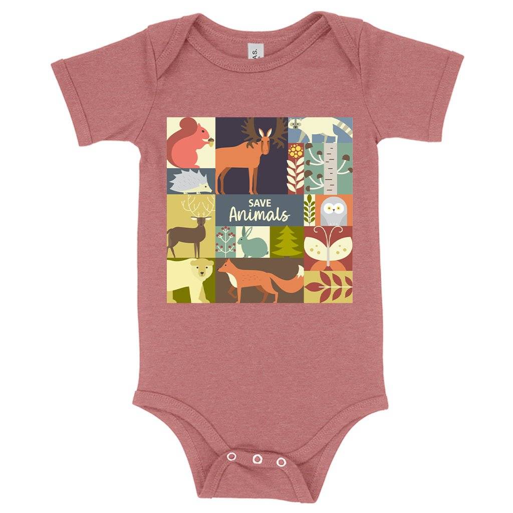 62775-0391ff.jpeg Baby Save Animals Onesie - Animal Rescue Onesies - Animal Lover Onesie Baby Clothing Kids & Baby Color : Gray Triblend|Mauve Triblend|Ice Blue Triblend