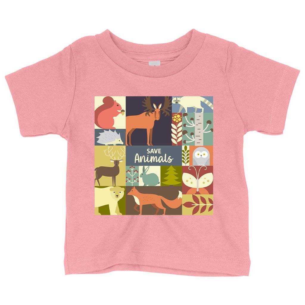 62784-164490.jpeg Baby Save Animals T-Shirt - Animal Rescue T-Shirts - Animal Lover T-Shirt Baby Clothing Kids & Baby Color : Heather Columbia Blue|Navy|Pink