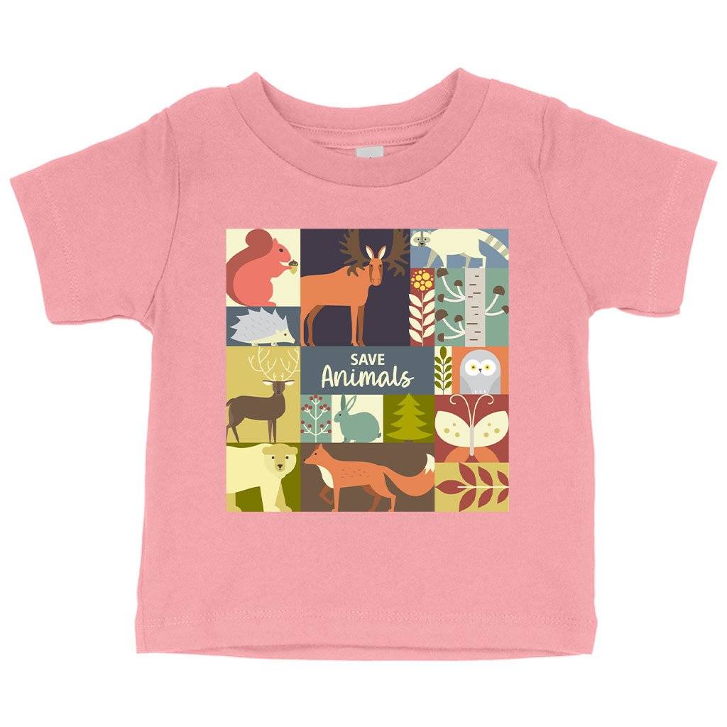 62784-64a6a1.jpeg Baby Save Animals T-Shirt - Animal Rescue T-Shirts - Animal Lover T-Shirt Baby Clothing Kids & Baby Color : Heather Columbia Blue|Navy|Pink