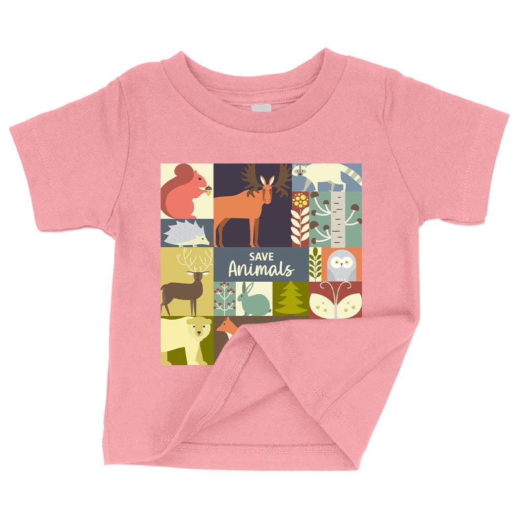 62784-b3a6ee.jpeg Baby Save Animals T-Shirt - Animal Rescue T-Shirts - Animal Lover T-Shirt Baby Clothing Kids & Baby Color : Heather Columbia Blue|Navy|Pink