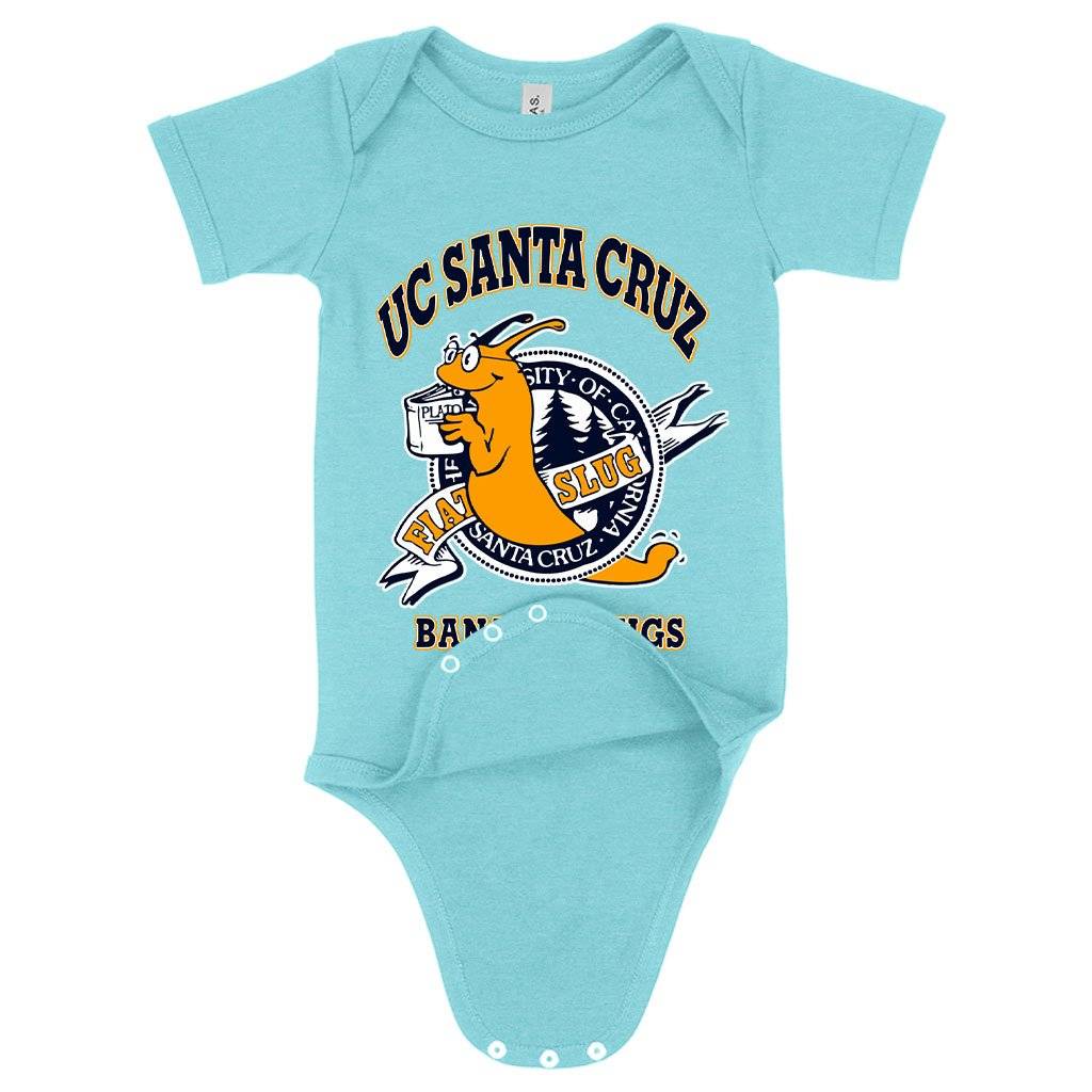 62793-2bd17d.jpeg Baby UC Santa Cruz Onesie - Banana Slugs Onesie Baby Clothing Kids & Baby Color : Peach Triblend|Ice Blue Triblend|Gray Triblend