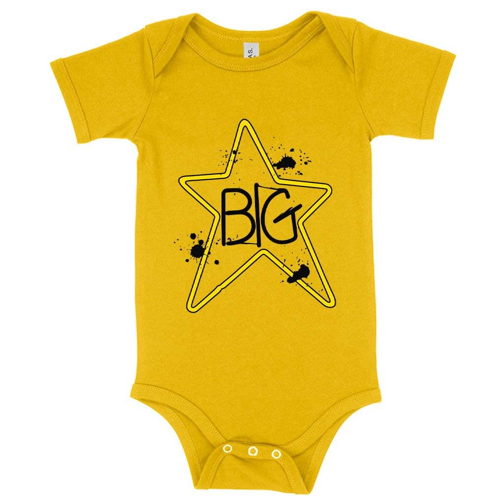 62910-0da3e0.jpeg Baby Jersey Big Star Onesie - Big Star Vintage Onesie Baby Clothing Kids & Baby Color : Yellow|Heather Dust|Heather Columbia Blue