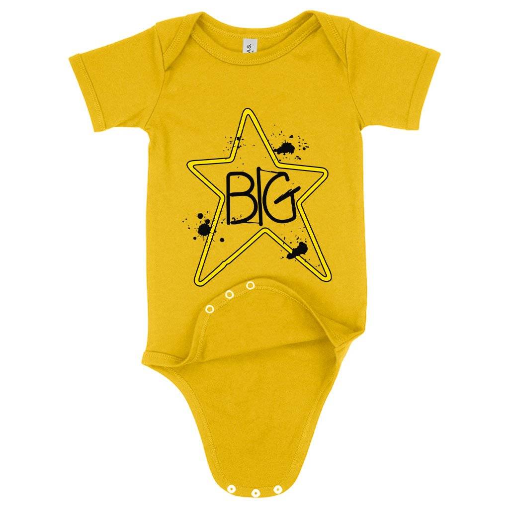 62910-7d98ce.jpeg Baby Jersey Big Star Onesie - Big Star Vintage Onesie Baby Clothing Kids & Baby Color : Yellow|Heather Dust|Heather Columbia Blue