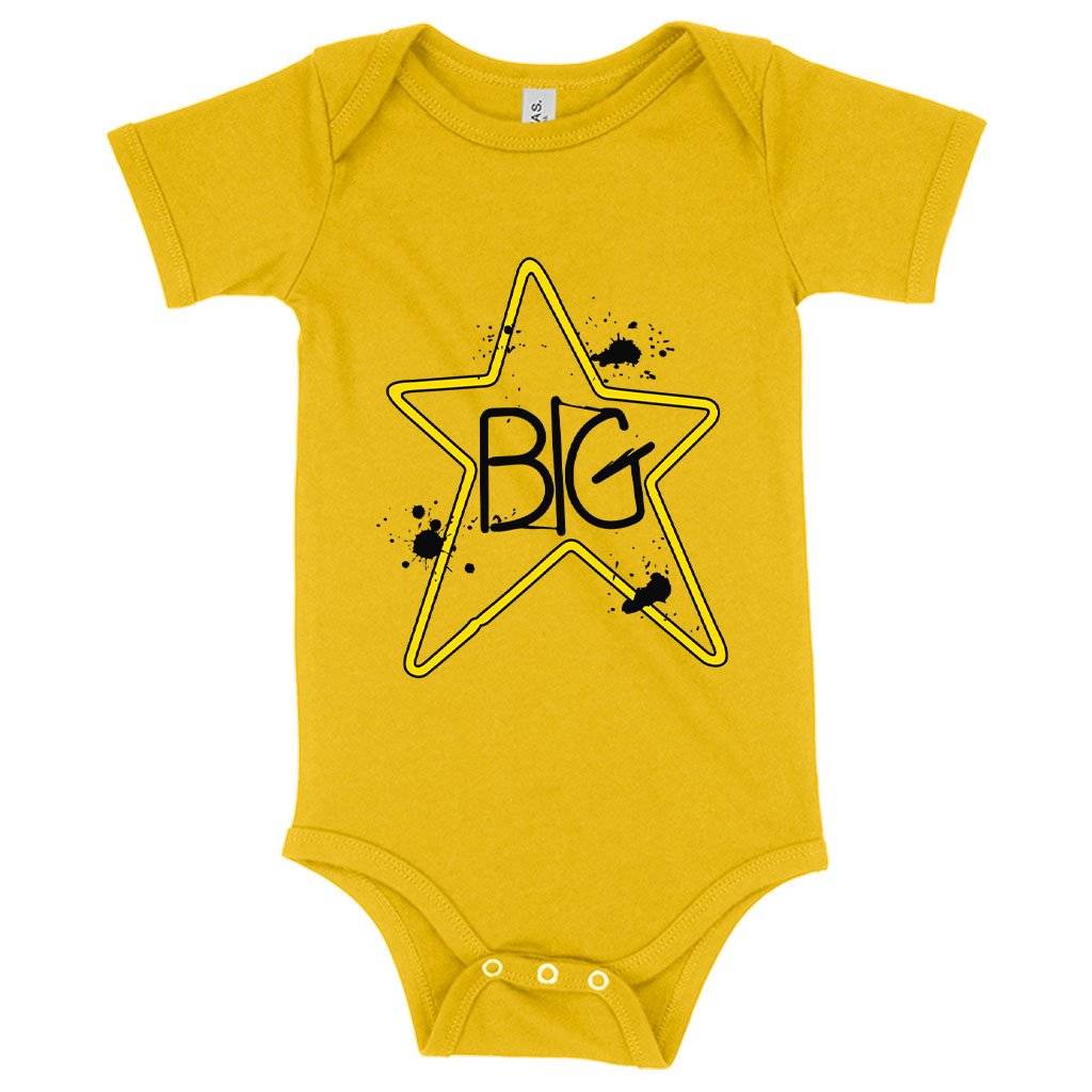 62910-df9696.jpeg Baby Jersey Big Star Onesie - Big Star Vintage Onesie Baby Clothing Kids & Baby Color : Yellow|Heather Dust|Heather Columbia Blue