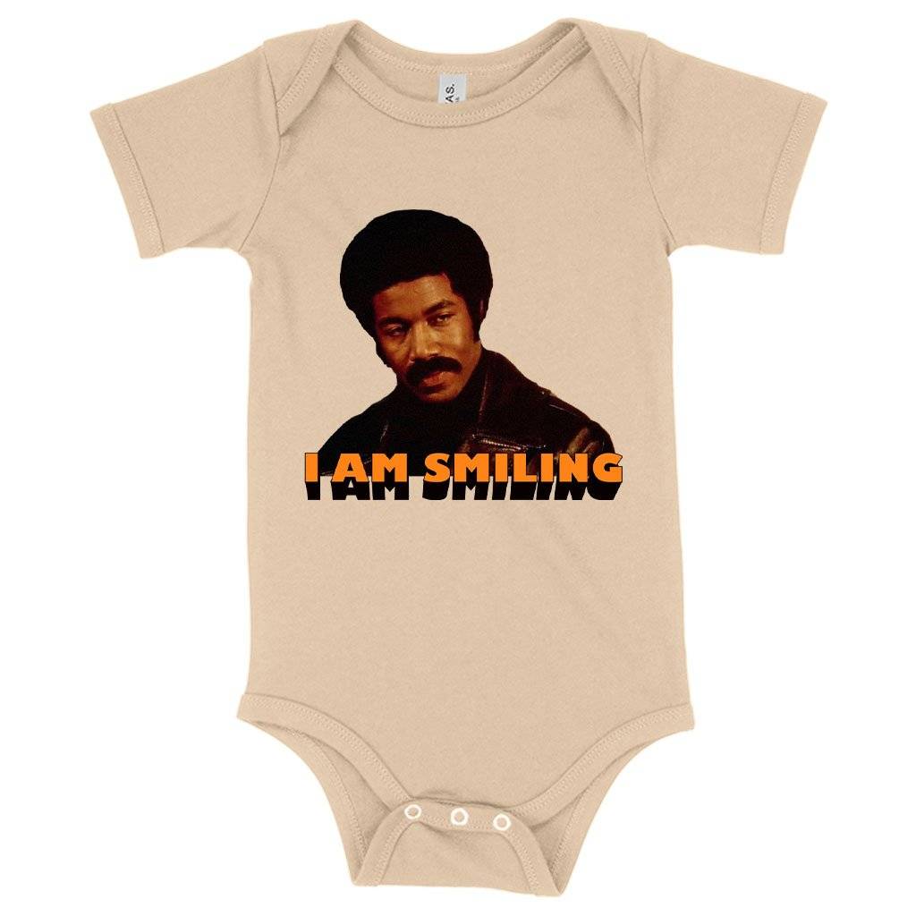 62916-49ed4c.jpeg Baby Jersey I Am Smiling Onesie - Black Dynamite Funny Onesie Baby Clothing Kids & Baby Color : Heather Dust|Yellow|White