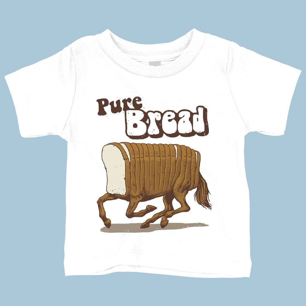 62927-2a9c74.jpeg Baby Pure Bread T-Shirt - Funny T-Shirts Baby Clothing Kids & Baby Color : White|Pink|Heather Columbia Blue
