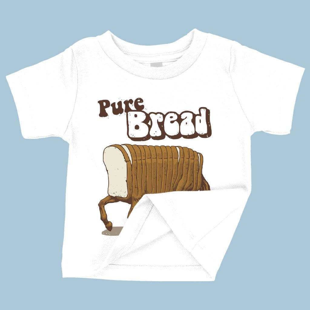 62927-34ac91.jpeg Baby Pure Bread T-Shirt - Funny T-Shirts Baby Clothing Kids & Baby Color : White|Pink|Heather Columbia Blue