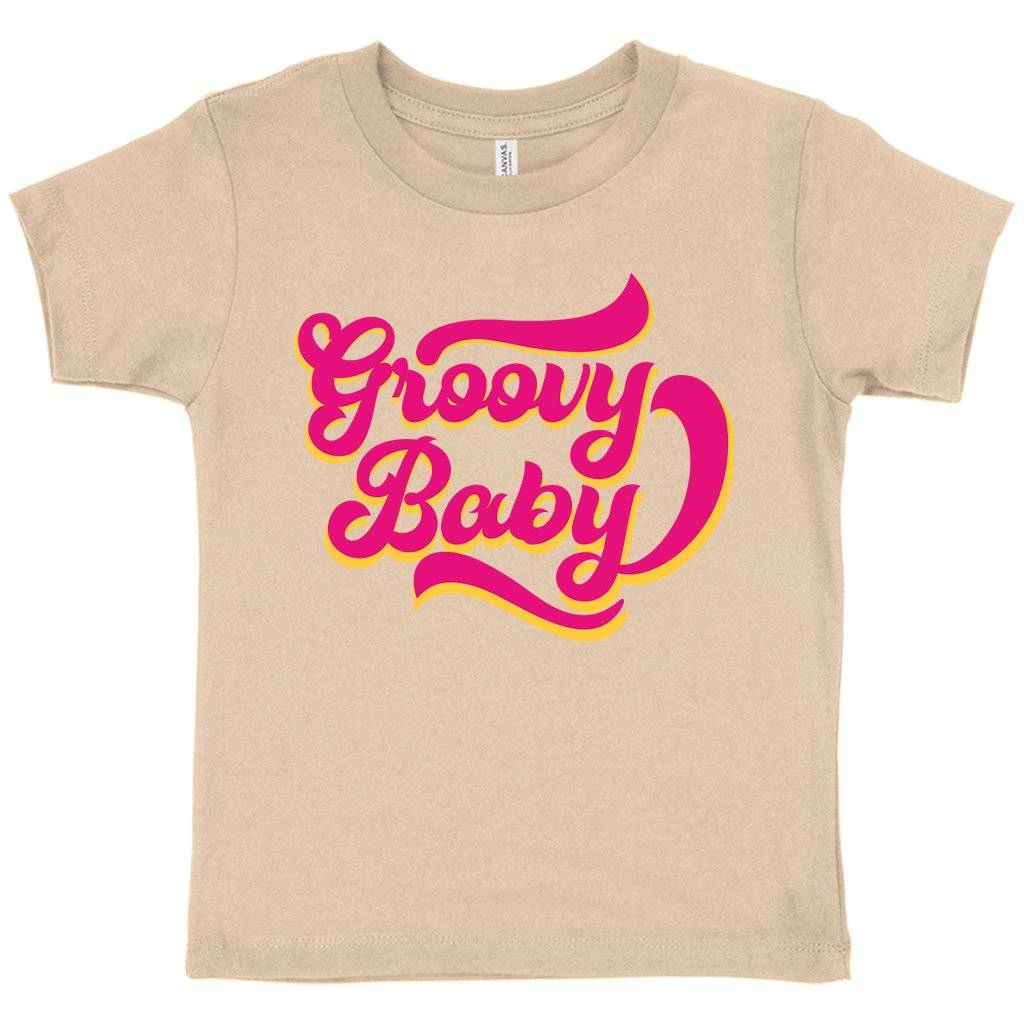 63016-087272.jpeg Toddler Groovy Baby T-Shirt - 1975 T-Shirt - The 1975 Merch Kids & Baby Toddler Clothing Color : Heather Dust|Heather Columbia Blue|Kelly