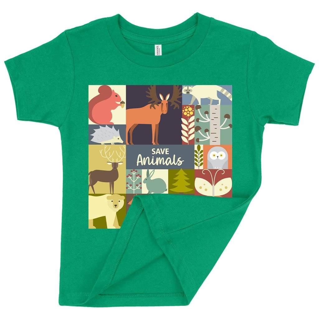 63020-8762ac.jpeg Toddler Save Animals T-Shirt - Animal Rescue T-Shirts - Animal Lover T-Shirt Kids & Baby Toddler Clothing Color : Kelly|Heather Dust|Heather Columbia Blue