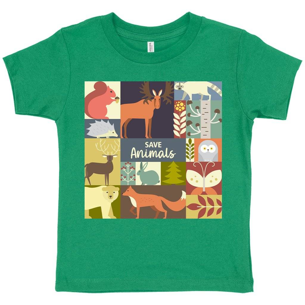 63020-d8b5b6.jpeg Toddler Save Animals T-Shirt - Animal Rescue T-Shirts - Animal Lover T-Shirt Kids & Baby Toddler Clothing Color : Kelly|Heather Dust|Heather Columbia Blue