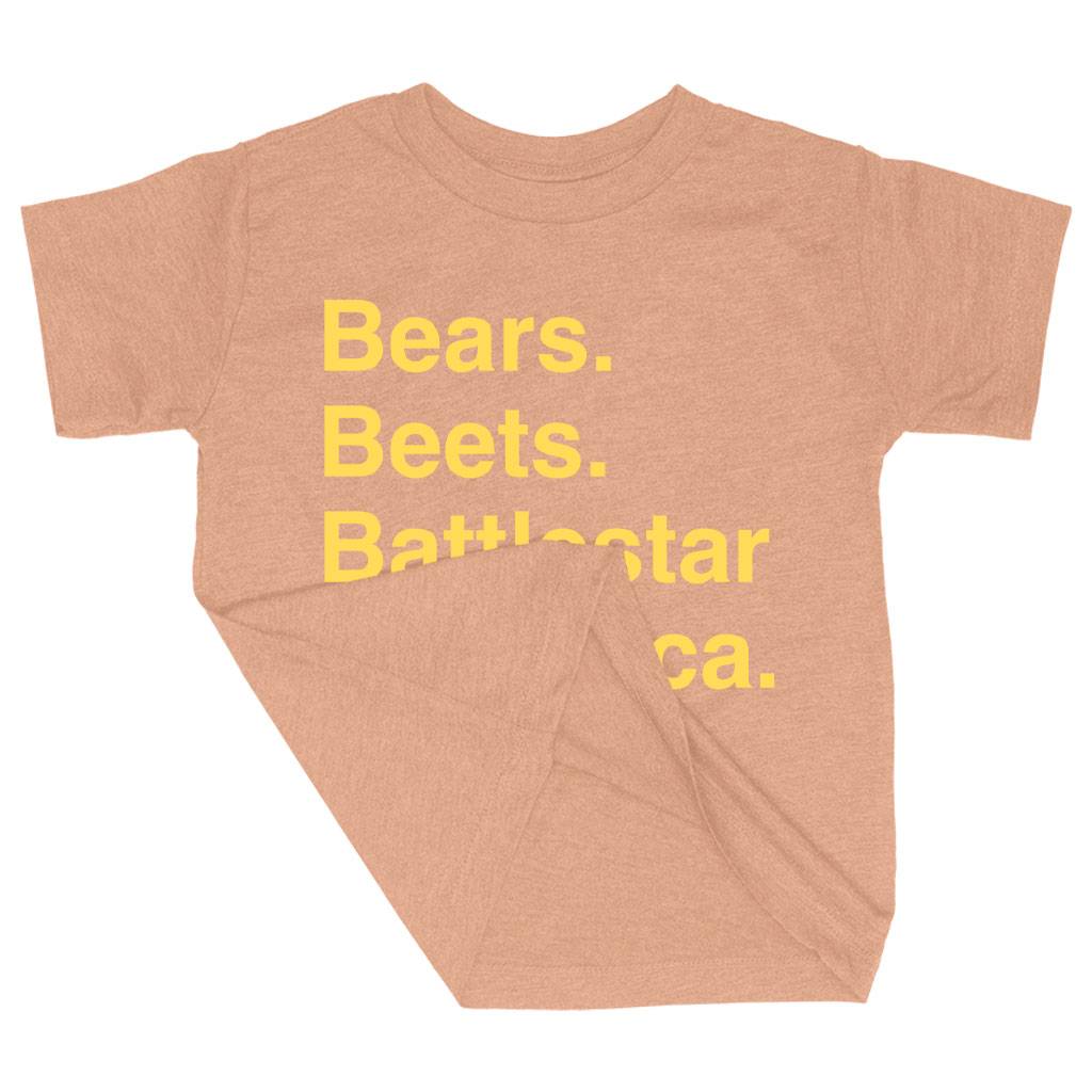 63028-f8c81b.jpeg Triblend Toddler Bears Beets Battlestar Galactica T-Shirt - BSG T-Shirt Kids & Baby Toddler Clothing Color : Ice Blue Triblend|Olive Triblend|Peach Triblend