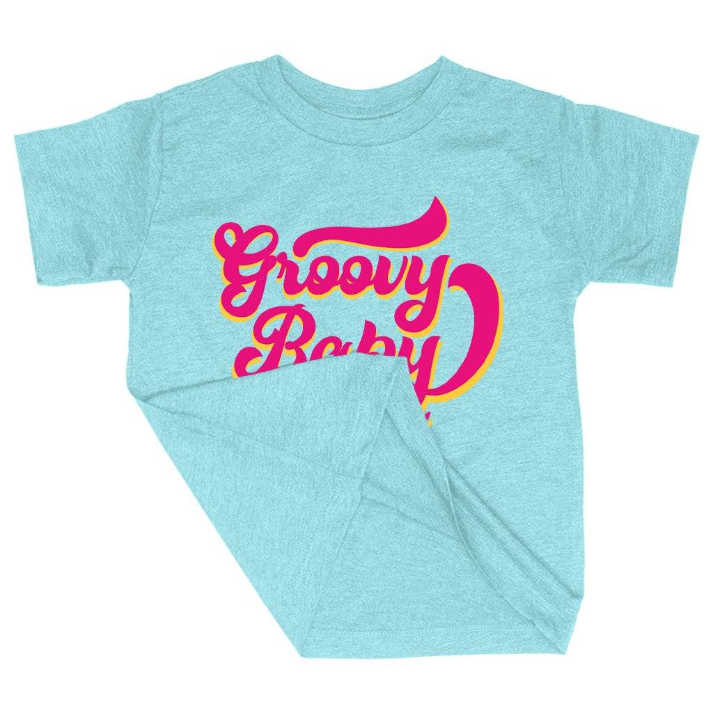 63030-f00462.jpeg Triblend Toddler Groovy Baby T-Shirt - 1975 T-Shirt - The 1975 Merch Kids & Baby Toddler Clothing Color : Ice Blue Triblend|Peach Triblend