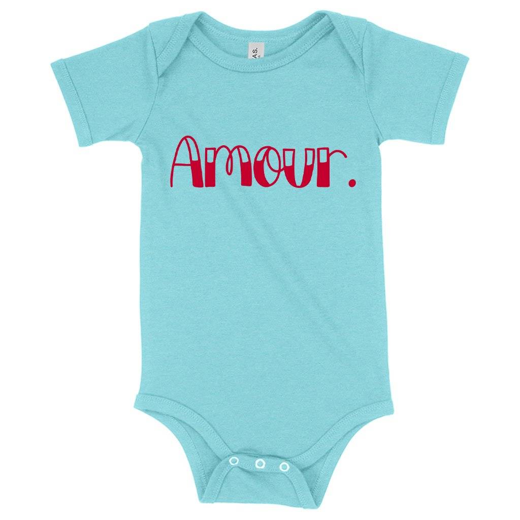 63409-4fabf6.jpeg Baby Amour Onesie - Love Onesie Baby Clothing Kids & Baby Color : Peach Triblend|Ice Blue Triblend|Gray Triblend