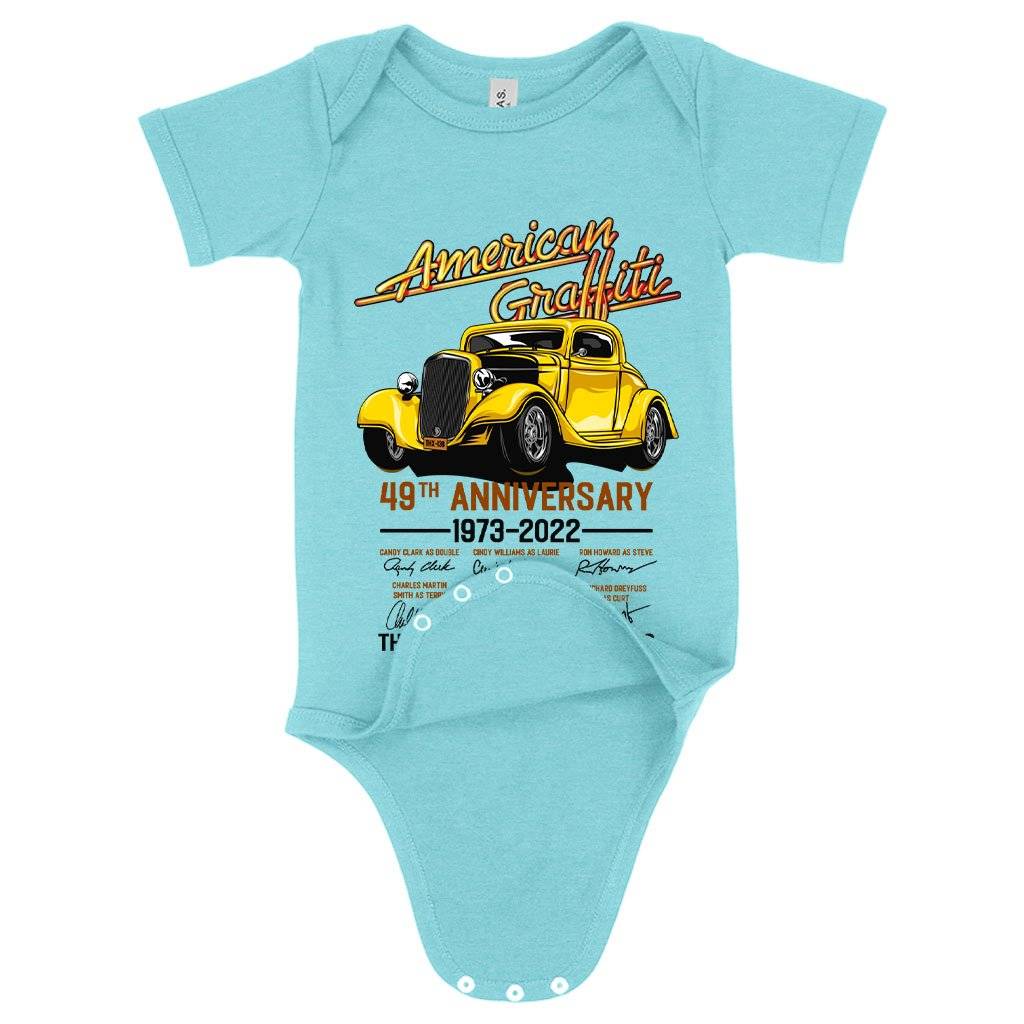 63410-003f50.jpeg Baby American Graffiti Onesie - Vintage Onesies Baby Clothing Kids & Baby Color : Gray Triblend|Peach Triblend|Ice Blue Triblend
