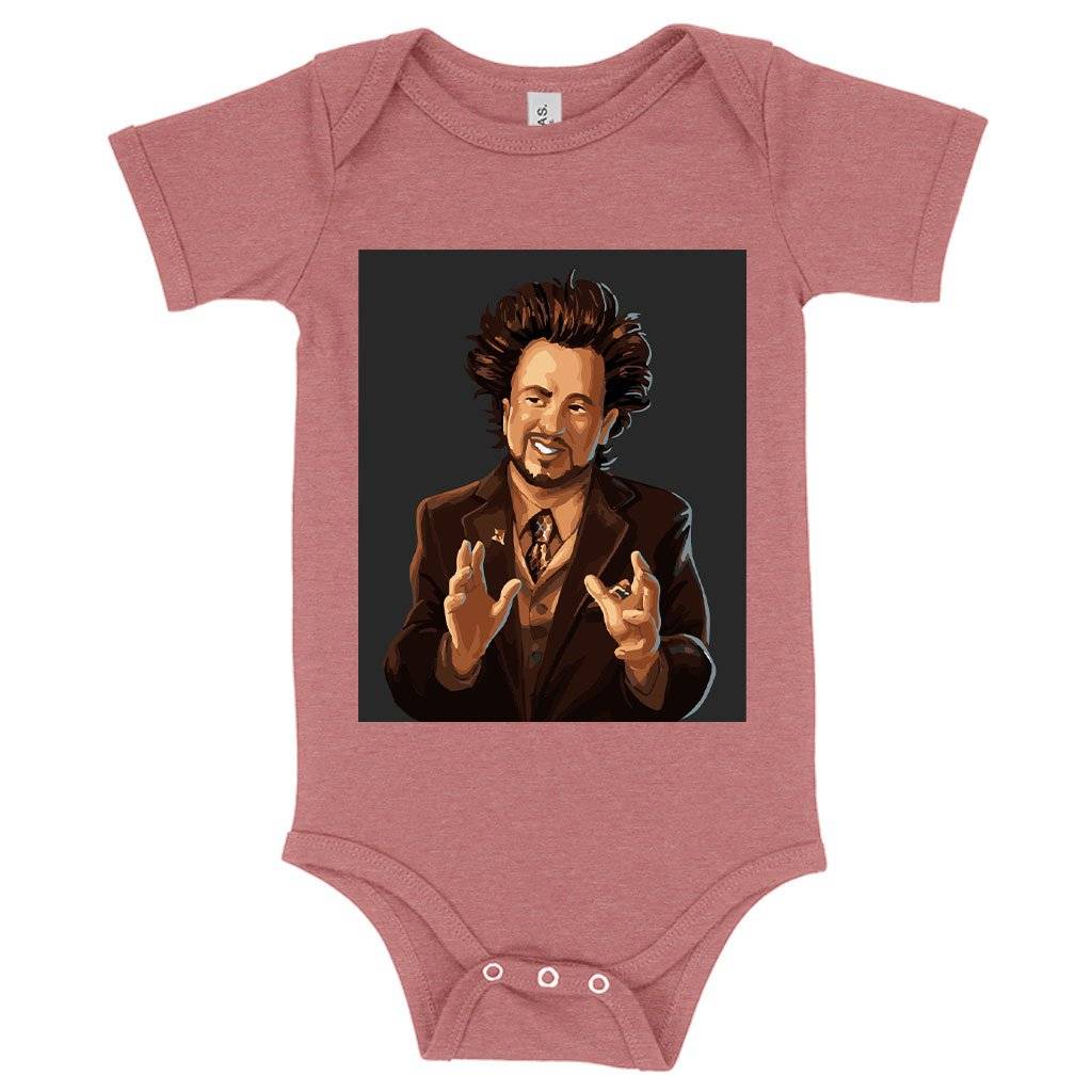 63413-09971c.jpeg Baby Ancient Aliens Meme Onesie Baby Clothing Kids & Baby Color : Peach Triblend|Mauve Triblend|Gray Triblend