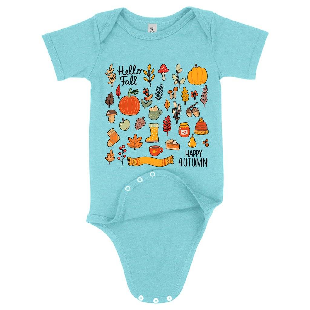 63420-029ec6.jpeg Baby Autumn Onesie - Fall Themed Onesies Baby Clothing Kids & Baby Color : Gray Triblend|Peach Triblend|Ice Blue Triblend