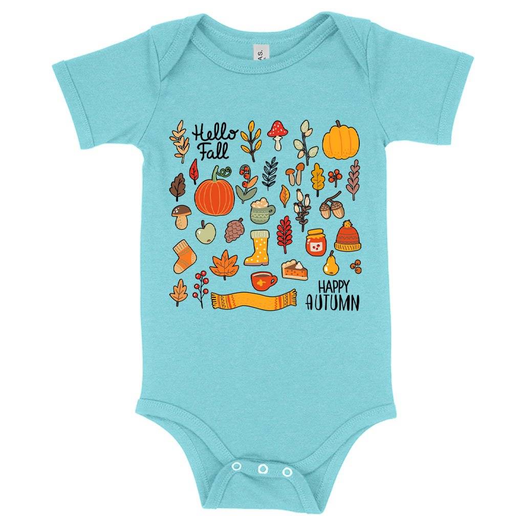 63420-ddcdc0.jpeg Baby Autumn Onesie - Fall Themed Onesies Baby Clothing Kids & Baby Color : Gray Triblend|Peach Triblend|Ice Blue Triblend