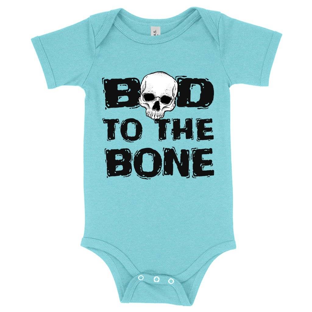 63423-7e7393.jpeg Baby Bad to the Bone Onesie - Grapic Onesies Baby Clothing Kids & Baby Color : Gray Triblend|Peach Triblend|Ice Blue Triblend