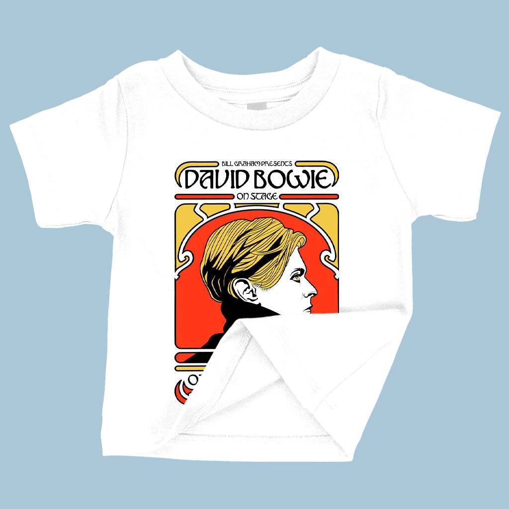 63425-2796b0.jpeg Baby David Bowie T-Shirt - 70's Rock T-Shirts Baby Clothing Kids & Baby Color : White|Navy|Yellow
