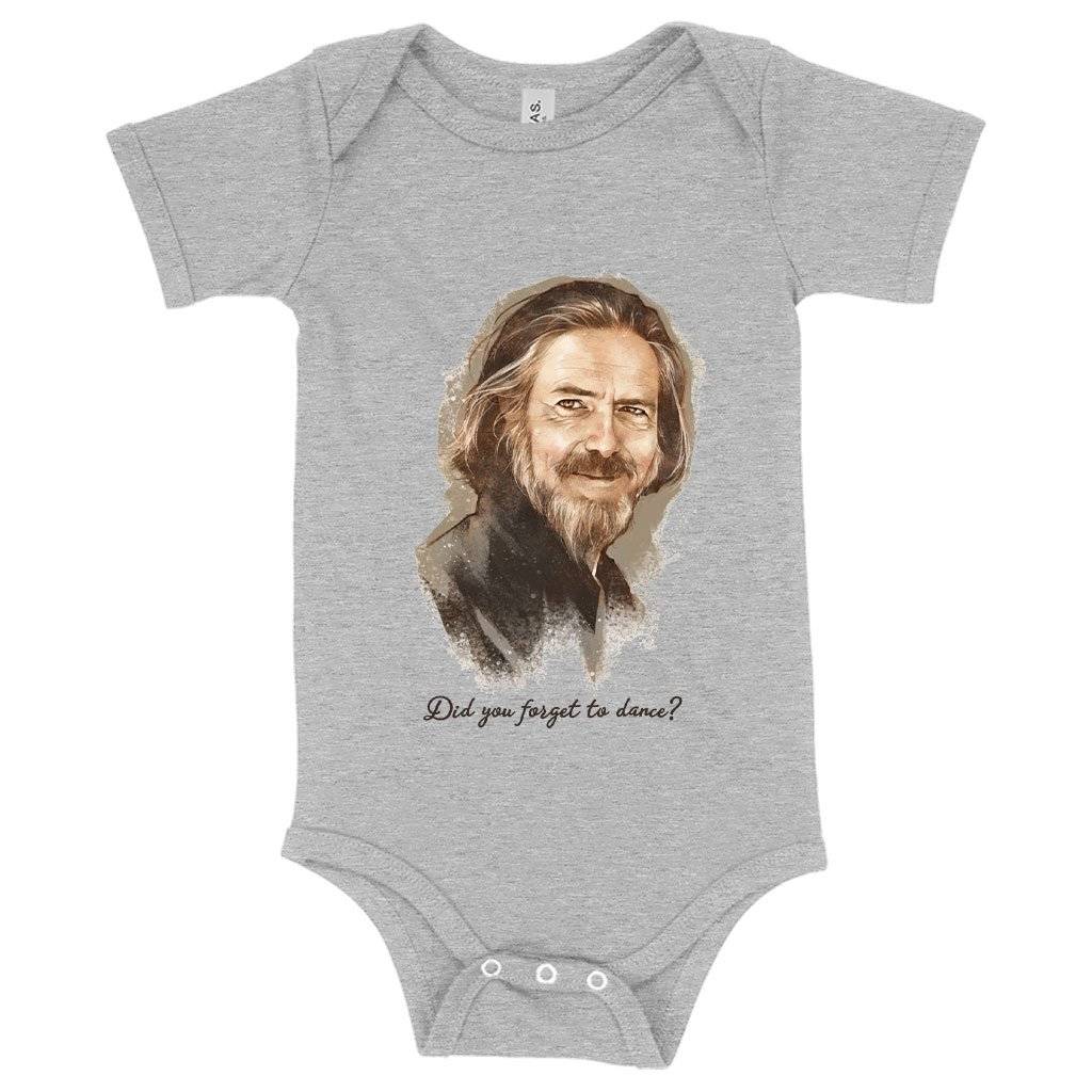 63426-265315.jpeg Baby Did You Forget to Dance Onesie - Alan Watts Onesie - Philosophers Onesie Baby Clothing Kids & Baby Color : Gray Triblend|Peach Triblend|Ice Blue Triblend