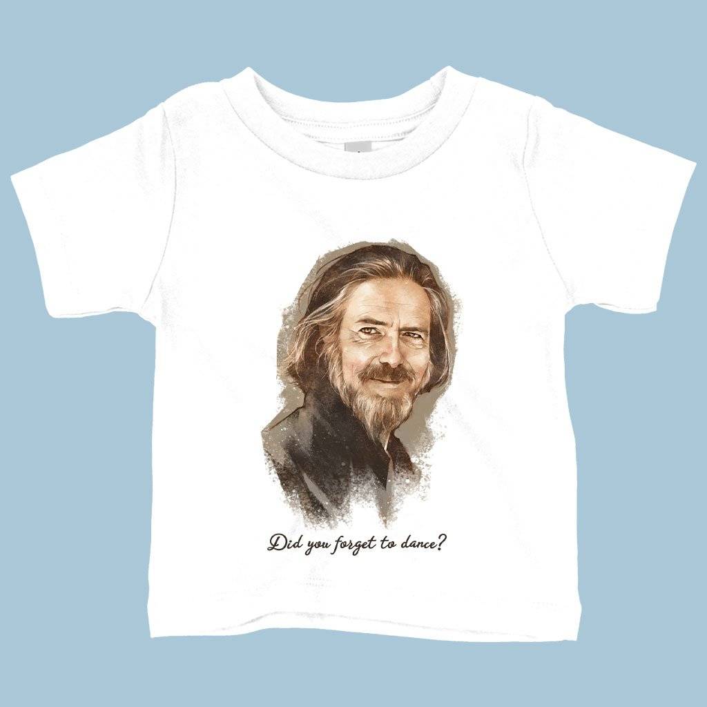 63427-3fd4f5.jpeg Baby Did You Forget to Dance T-Shirt - Alan Watts T-Shirt - Philosophers T-Shirt Baby Clothing Kids & Baby Color : White|Navy|Athletic Heather