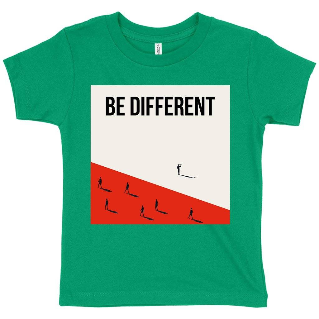 63504-03620a.jpeg Toddler Be Different T-Shirt - Printed T-Shirts Kids & Baby Toddler Clothing Color : Athletic Heather|Kelly|Heather Dust