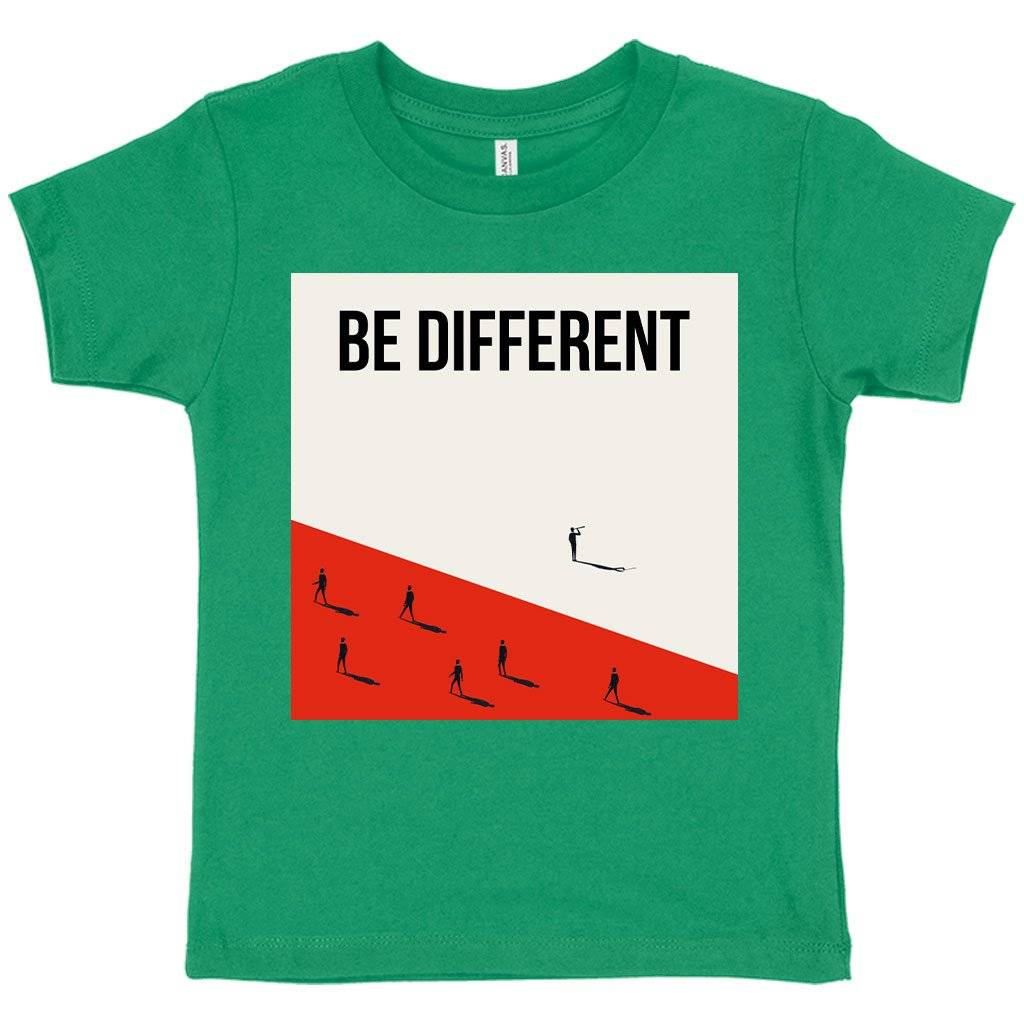 63504-82b3b1.jpeg Toddler Be Different T-Shirt - Printed T-Shirts Kids & Baby Toddler Clothing Color : Athletic Heather|Kelly|Heather Dust