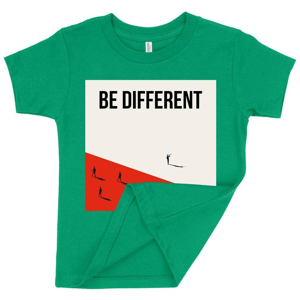 63504-f4ab05.jpeg Toddler Be Different T-Shirt - Printed T-Shirts Kids & Baby Toddler Clothing Color : Athletic Heather|Kelly|Heather Dust