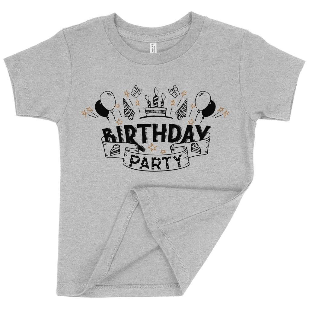 63517-8fd7b5.jpeg Toddler Birthday Party T-Shirt - Birthday Celebration T-Shirts Kids & Baby Toddler Clothing Color : Athletic Heather|Heather Dust|Heather Red