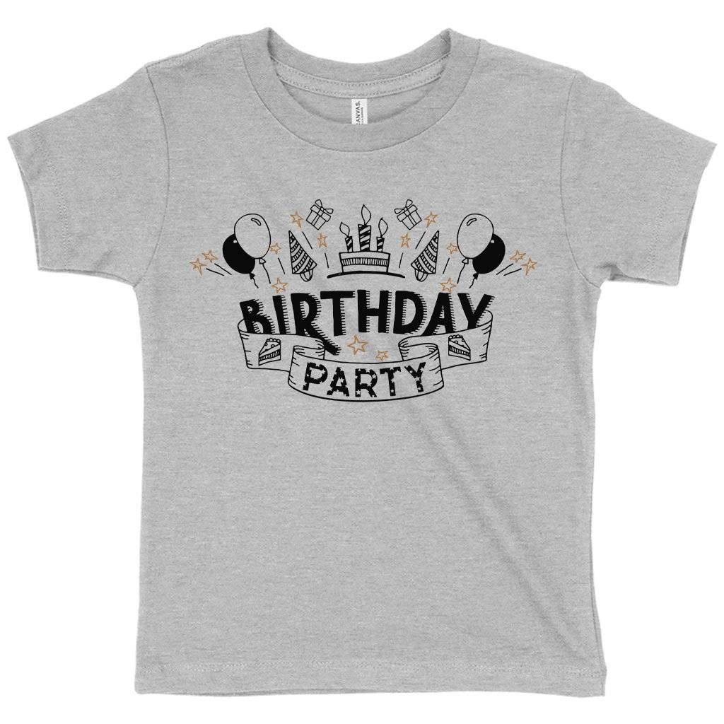 63517-b1be91.jpeg Toddler Birthday Party T-Shirt - Birthday Celebration T-Shirts Kids & Baby Toddler Clothing Color : Athletic Heather|Heather Dust|Heather Red