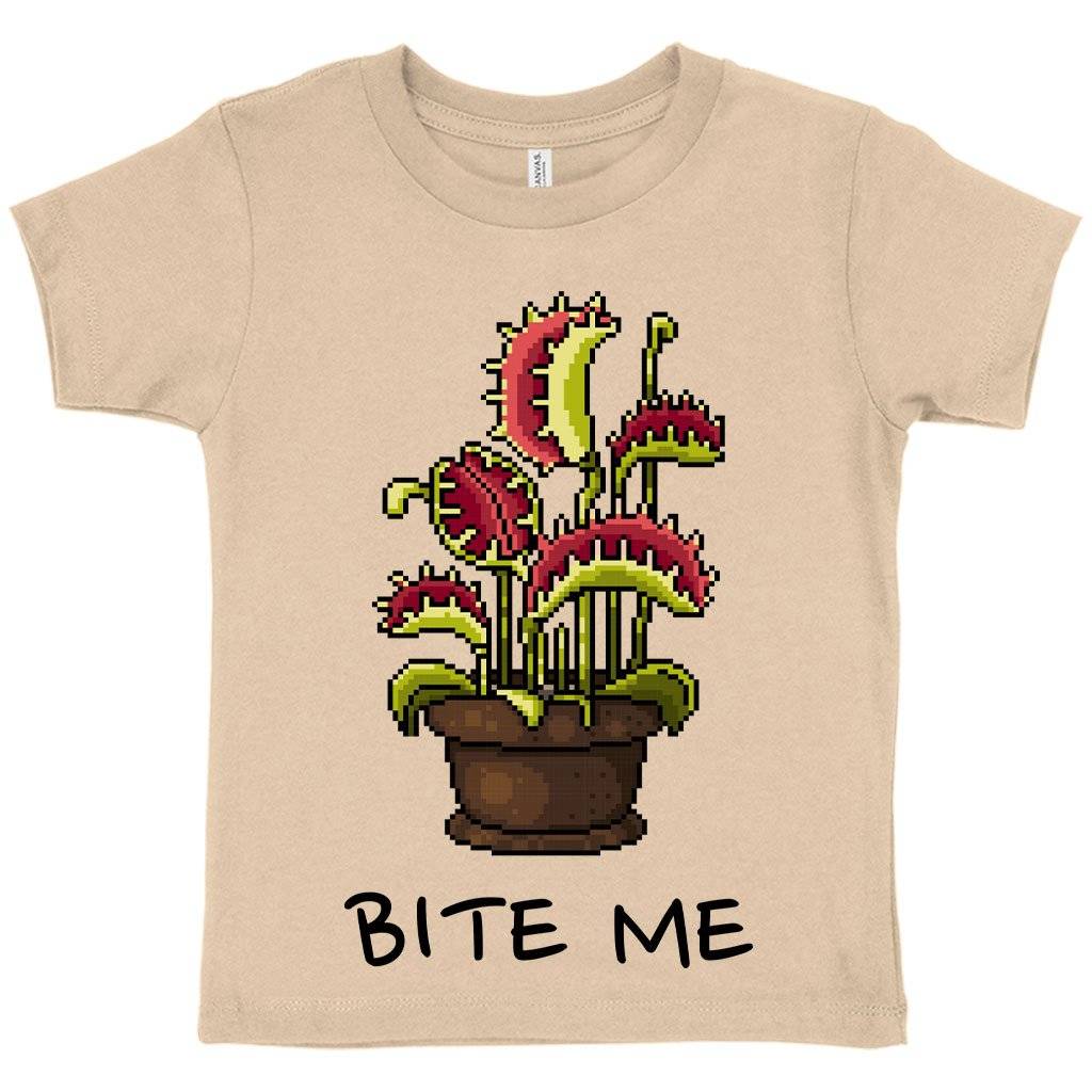 63520-443b02.jpeg Toddler Bite Me T-Shirt - Venus Flytrap T-Shirt Kids & Baby Toddler Clothing Color : Heather Dust|Heather Columbia Blue|Heather Yellow Gold