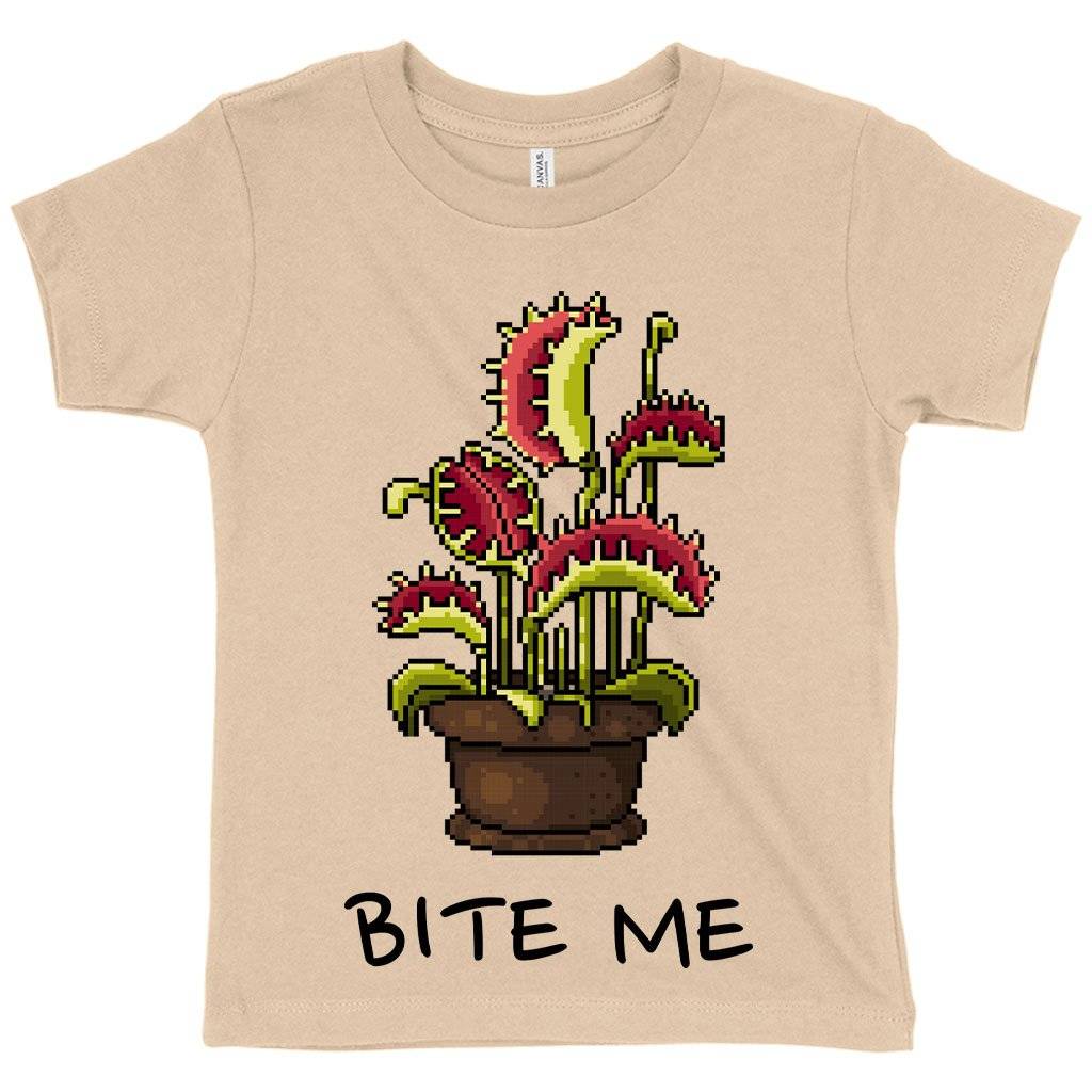 63520-f34da3.jpeg Toddler Bite Me T-Shirt - Venus Flytrap T-Shirt Kids & Baby Toddler Clothing Color : Heather Dust|Heather Columbia Blue|Heather Yellow Gold