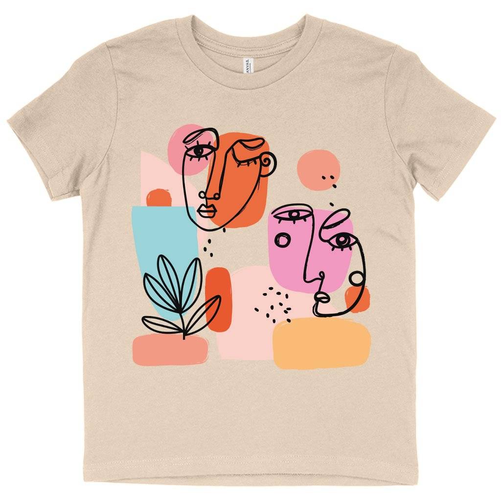 63906-746181.jpeg Kids' Abstract Art T-Shirt - Art Graphic Tee Shirts Kids & Baby Kids' Clothing Color : Black|White|Natural