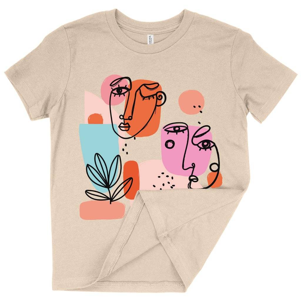 63906-ab1676.jpeg Kids' Abstract Art T-Shirt - Art Graphic Tee Shirts Kids & Baby Kids' Clothing Color : Black|White|Natural