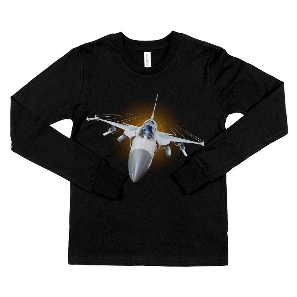 63921-678a4d.jpeg Kids' Aircraft Long Sleeve T-Shirt - Aviation T-Shirts - Airplane T-Shirt Kids & Baby Kids' Clothing Color : White|True Royal Blue|Black
