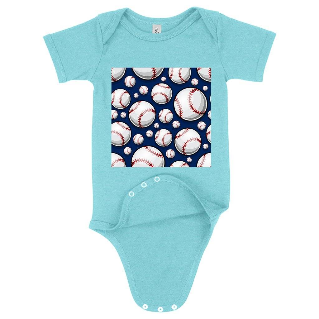 64009-97b9fe.jpeg Baby Baseball Graphic Onesie - Printed Baseball Onesies Baby Clothing Kids & Baby Color : Peach Triblend|Ice Blue Triblend|Gray Triblend